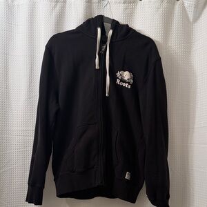 Roots Black Hoodie - Full Zip